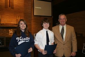 Students receive sholarships from St. Joseph High School Principal Bill McArdle Students receive sholarships from St. Joseph High School Principal Bill McArdle